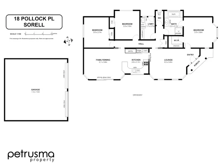 Floorplan of Homely house listing, 18 Pollock Place, Sorell TAS 7172