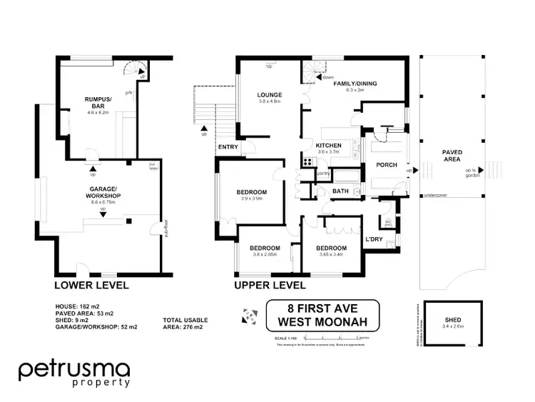 Floorplan of Homely house listing, 8 First Avenue, West Moonah TAS 7009