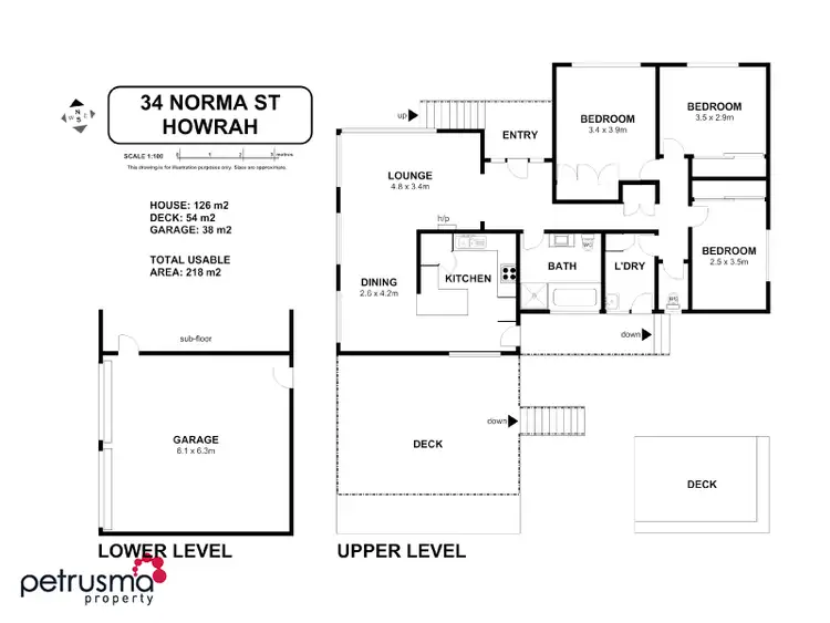 Floorplan of Homely house listing, 34 Norma Street, Howrah TAS 7018
