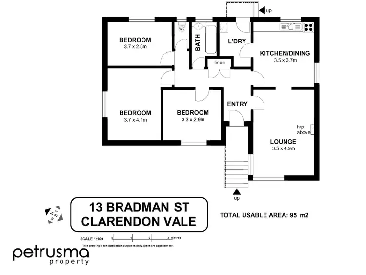 Floorplan of Homely house listing, 13 Bradman Street, Clarendon Vale TAS 7019