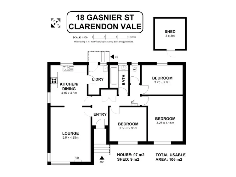 Floorplan of Homely house listing, 18 Gasnier Street, Clarendon Vale TAS 7019