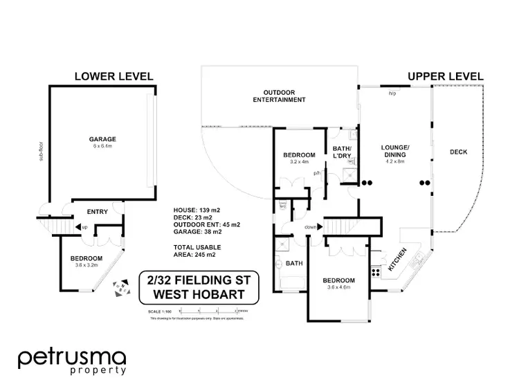 Floorplan of Homely villa listing, 2/32 Fielding Drive, West Hobart TAS 7000