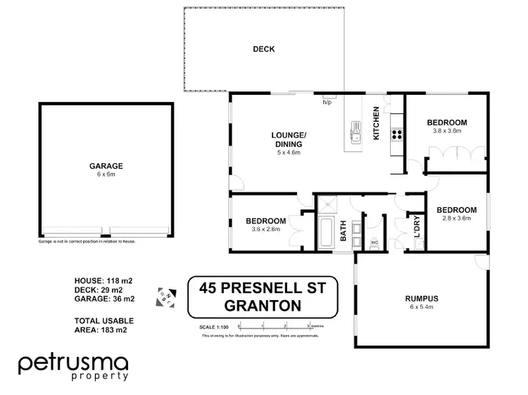 Floorplan of Homely house listing, 45 Presnell Street, Granton TAS 7030