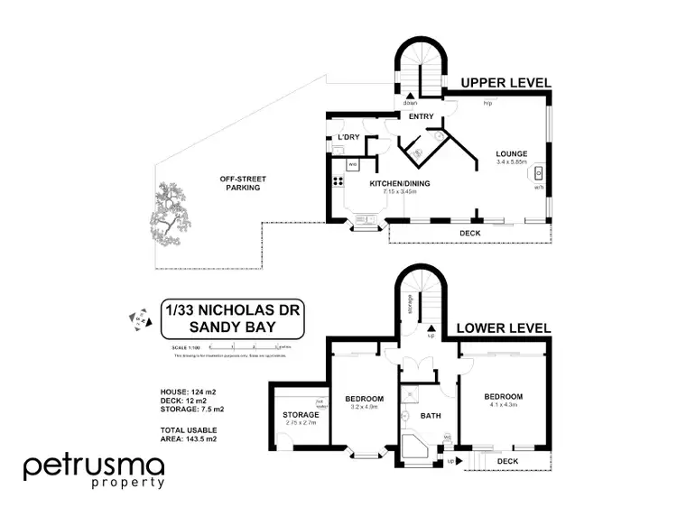 Floorplan of Homely unit listing, 1/33 Nicholas Drive, Sandy Bay TAS 7005