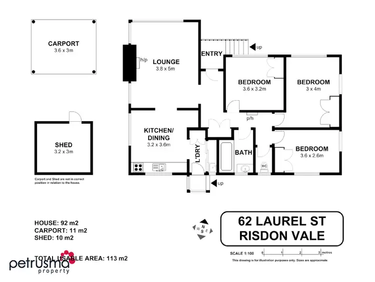 Floorplan of Homely house listing, 62 Laurel Street, Risdon Vale TAS 7016