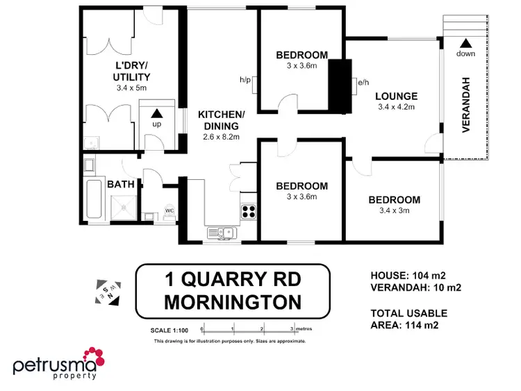 Floorplan of Homely house listing, 1 Quarry Road, Mornington TAS 7018