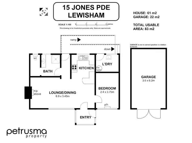 Floorplan of Homely house listing, 15 Jones Parade, Lewisham TAS 7173