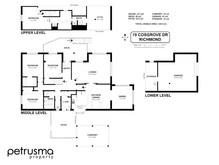 Floorplan of Homely house listing, 19 Cosgrove Drive, Richmond TAS 7025