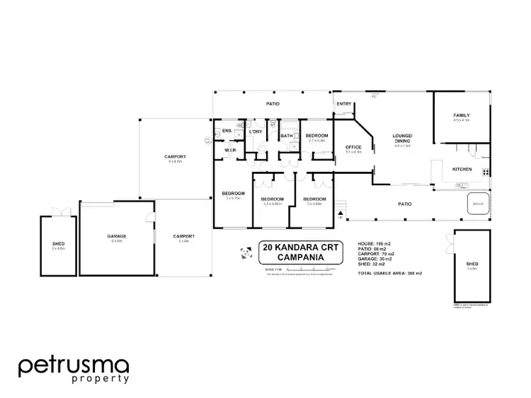 Floorplan of Homely house listing, 20 Kandara Court, Campania TAS 7026