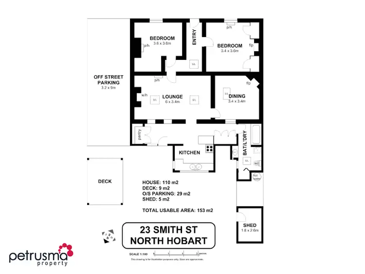 Floorplan of Homely house listing, 23 Smith Street, North Hobart TAS 7000