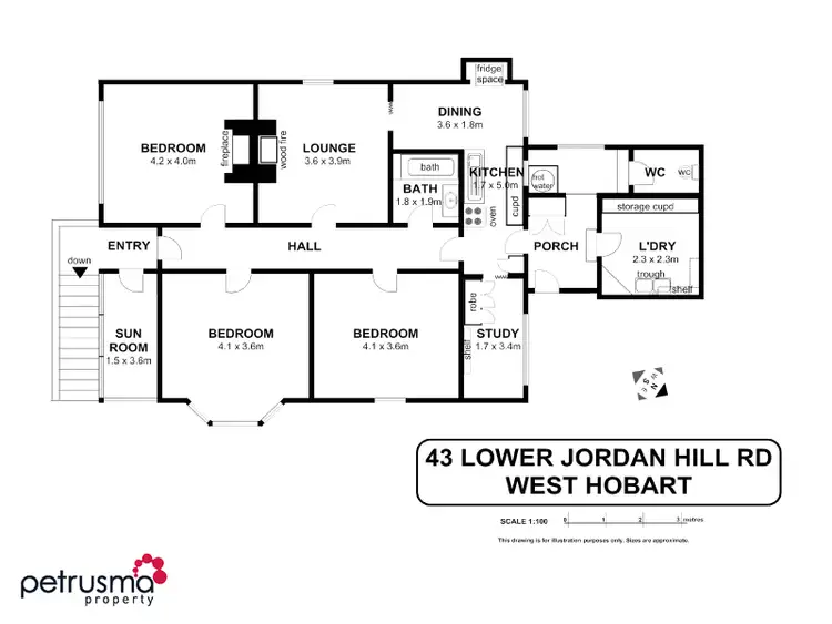 Floorplan of Homely house listing, 43 Lower Jordan Hill Road, West Hobart TAS 7000