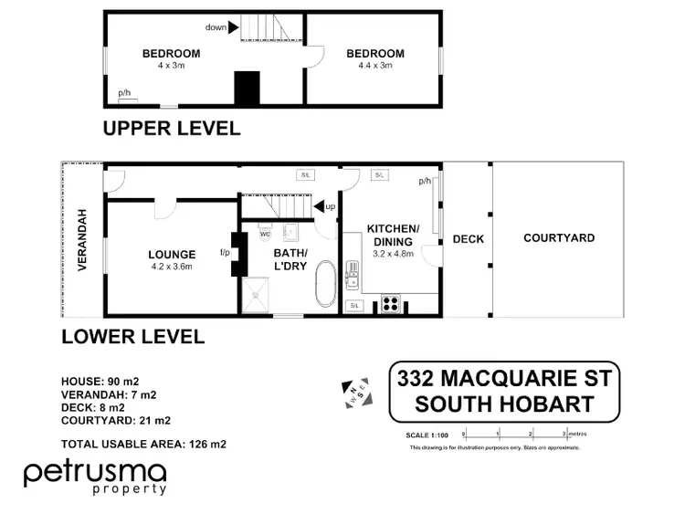 Floorplan of Homely house listing, 332 Macquarie Street, South Hobart TAS 7004