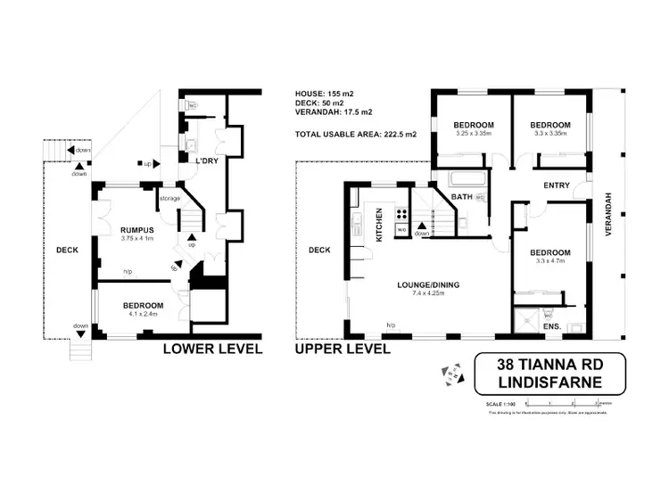 Floorplan of Homely house listing, 38 Tianna Road, Lindisfarne TAS 7015