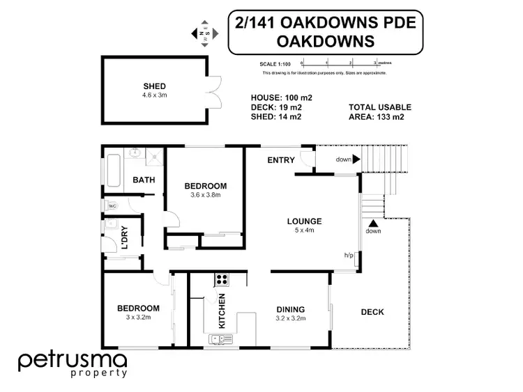 Floorplan of Homely unit listing, 2/141 Oakdowns Parade, Oakdowns TAS 7019