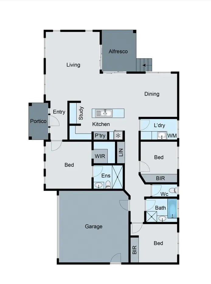 Floorplan of Homely townhouse listing, 2/260 Roslyn Rd, Highton VIC 3216
