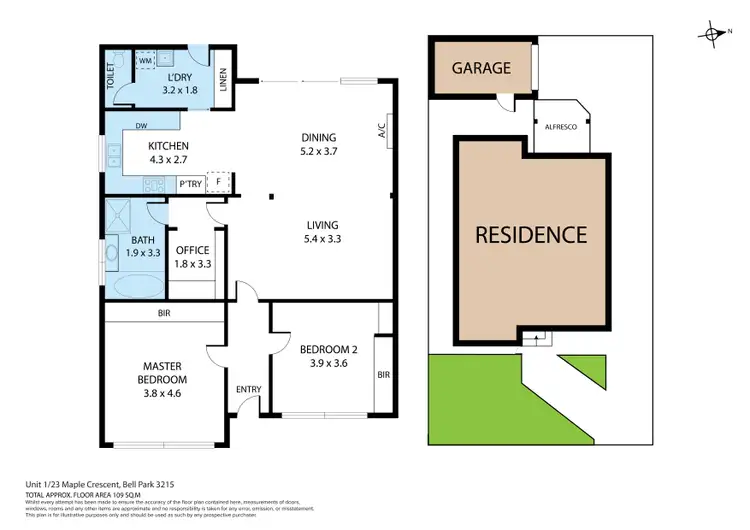 Floorplan of Homely unit listing, 1/23 Maple Crescent, Bell Park VIC 3215
