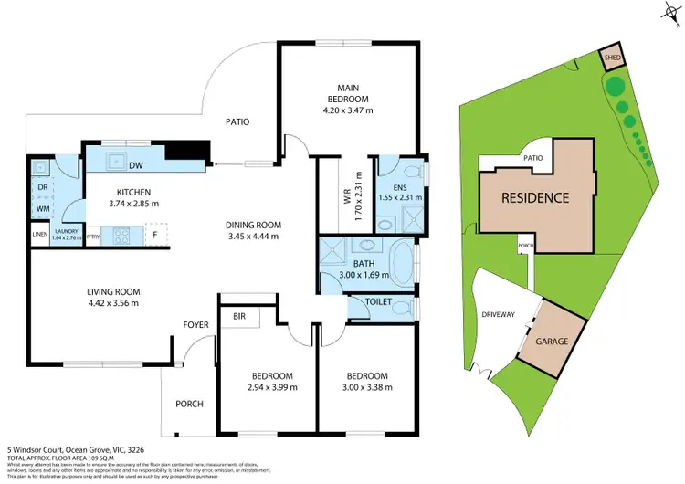 Floorplan of Homely house listing, 5 Windsor Ct, Ocean Grove VIC 3226