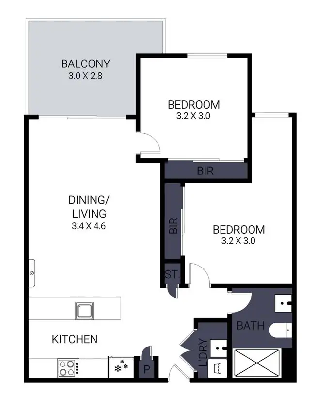 Floorplan of Homely apartment listing, 109/104 Colac Rd, Highton VIC 3216