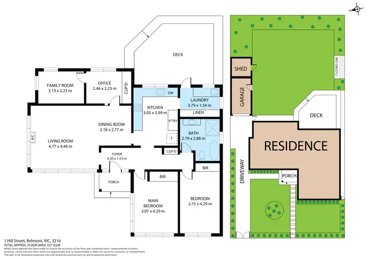 Floorplan of Homely house listing, 1 Hill St, Belmont VIC 3216