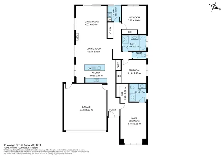 Floorplan of Homely house listing, 33 Voyage Circuit, Corio VIC 3214