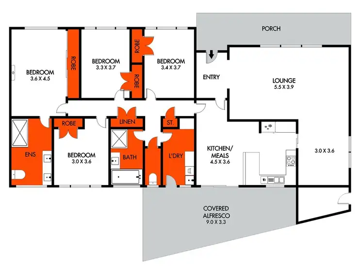 Floorplan of Homely house listing, 4 Govett Cres, St Albans Park VIC 3219