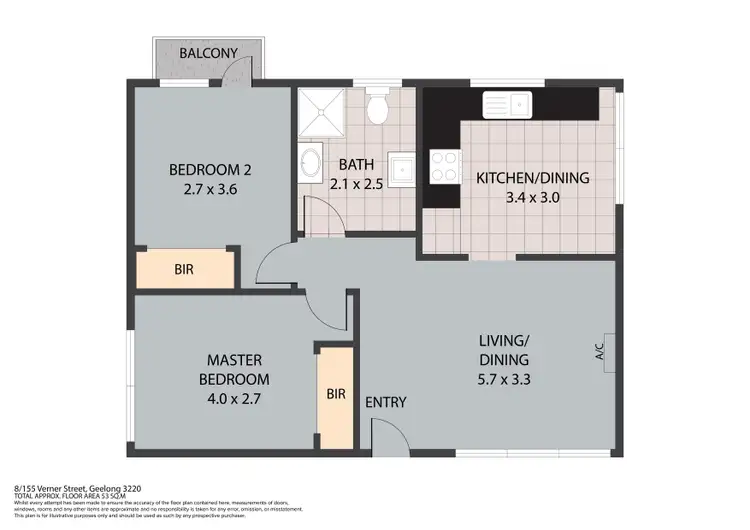 Floorplan of Homely apartment listing, 8/155 Verner Street, Geelong VIC 3220