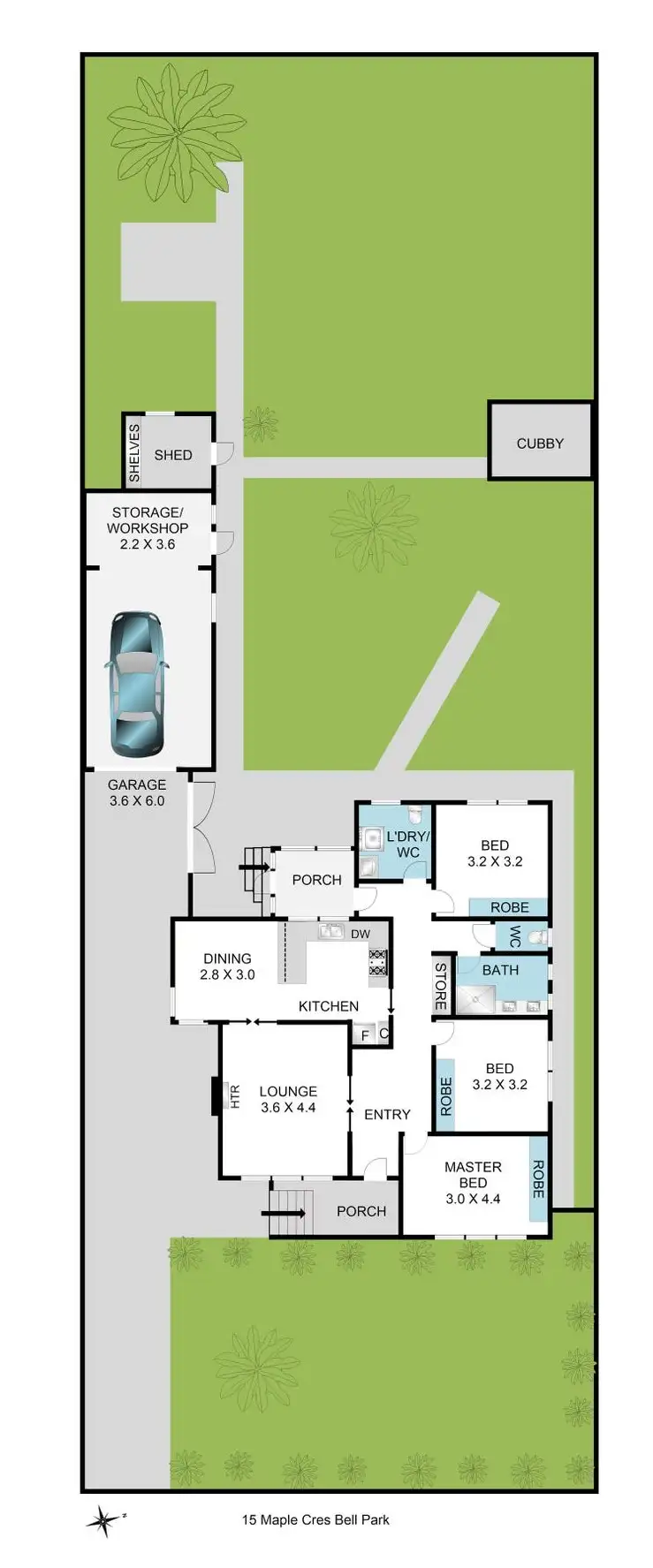 Floorplan of Homely house listing, 15 Maple Cres, Bell Park VIC 3215