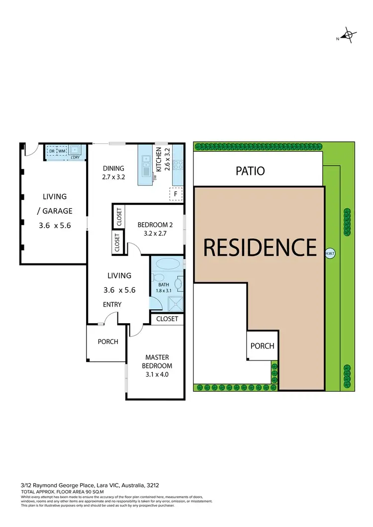 Floorplan of Homely unit listing, 3/12 Raymond George Place, Lara VIC 3212
