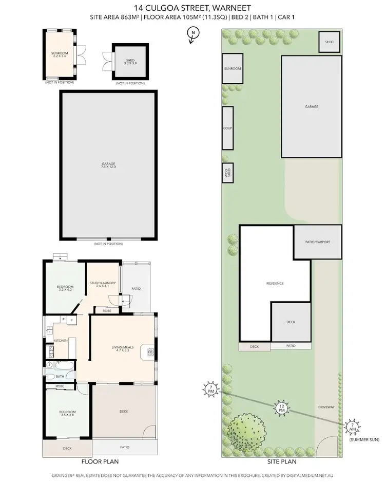 Floorplan of Homely house listing, 14 Culgoa Street, Warneet VIC 3980