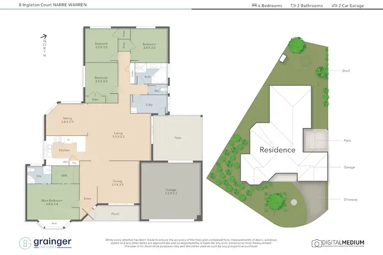 Floorplan of Homely house listing, 8 Ingleton Court, Narre Warren VIC 3805