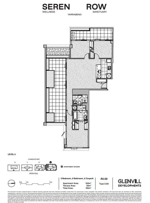 Floorplan of Homely apartment listing, LOT A5.02/502AH, 39 Mills Boulevard, Alphington VIC 3078