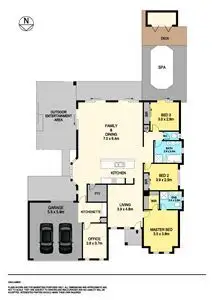 Floorplan of Homely house listing, 44 Delaney Drive, Miners Rest VIC 3352