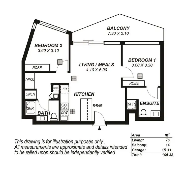 Floorplan of Homely apartment listing, 2503/411 King William Street, Adelaide SA 5000