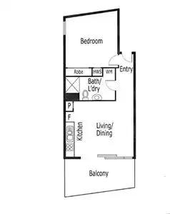 Floorplan of Homely apartment listing, 902/16 Liverpool Street, Melbourne VIC 3000