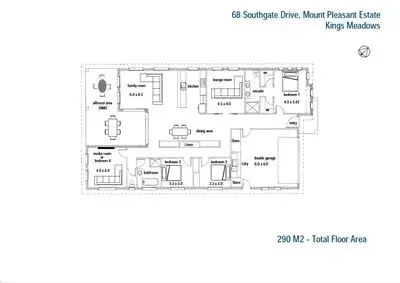 Floorplan of Homely house listing, 68 Southgate Drive, Kings Meadows TAS 7249