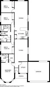 Floorplan of Homely house listing, 44 Balinga Drive, Skye VIC 3977