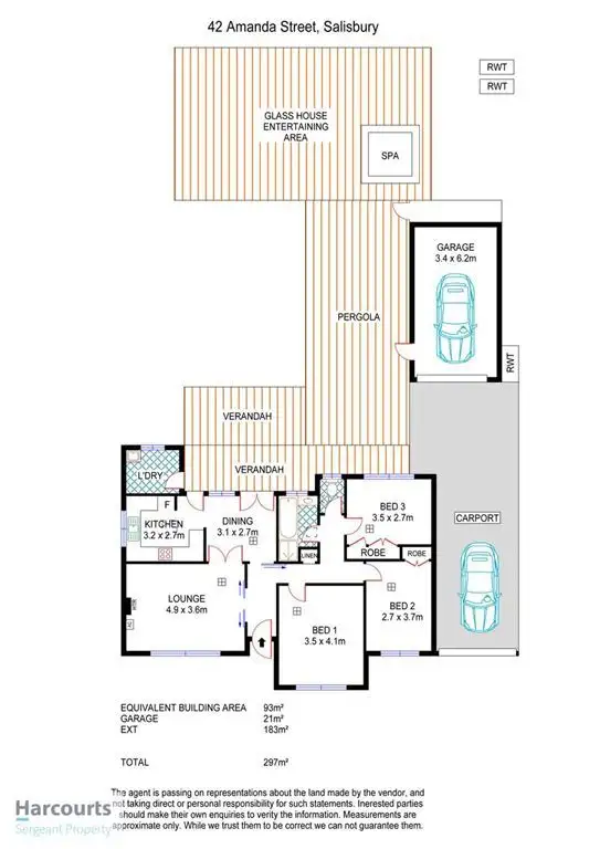 Floorplan of Homely house listing, 42 Amanda Street, Salisbury SA 5108
