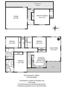 Floorplan of Homely house listing, 3 Hakea Drive, Tolmans Hill TAS 7007