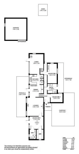 Floorplan of Homely house listing, 10 Hillside Street, Greenhill SA 5140