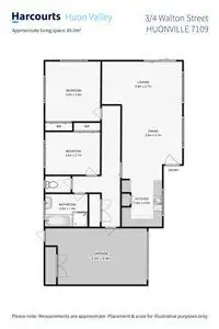 Floorplan of Homely unit listing, 3/4 Walton, Huonville TAS 7109