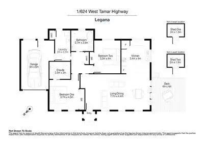 Floorplan of Homely villa listing, 1/624 West Tamar Highway, "Bardon Villas", Legana TAS 7277