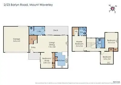 Floorplan of Homely townhouse listing, 2/23 Barlyn Road, Mount Waverley VIC 3149