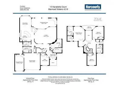 Floorplan of Homely house listing, 13 Karabella Court, Mermaid Waters QLD 4218