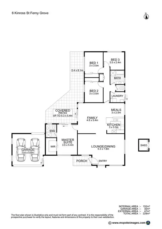 Floorplan of Homely house listing, 6 Kinross Place, Ferny Grove QLD 4055