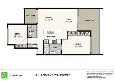 Floorplan of Homely unit listing, 51/18 Addison Avenue, Bulimba QLD