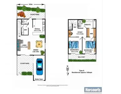Floorplan of Homely townhouse listing, 14/3 Barwell Avenue, Seacliff SA 5049