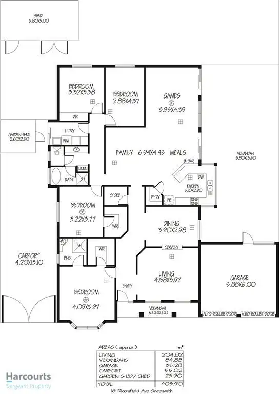 Floorplan of Homely house listing, 16 Bloomfield Avenue, Greenwith SA 5125