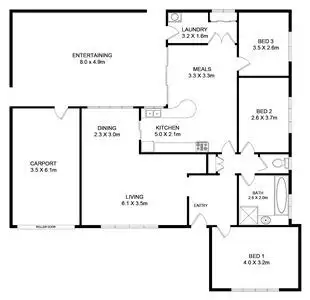 Floorplan of Homely house listing, 9 Sylvan Way, Grange SA 5022