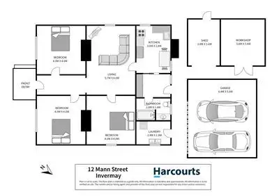 Floorplan of Homely house listing, 12 Mann Street, Invermay TAS 7248