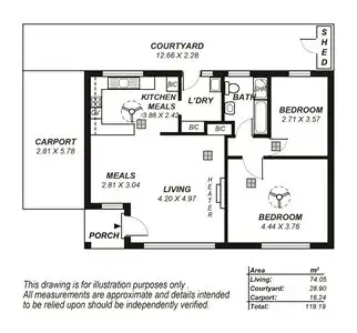 Floorplan of Homely unit listing, 4/16 Commercial Road, Hyde Park SA 5061